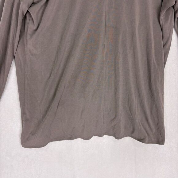 Abercrombie & Fitch Brown V Neck Twist Front Long Sleeve Top Size XS - Picture 7 of 8